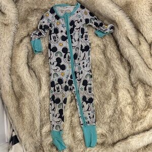 Little Sleepies Mickey Mouse Kids One Piece  6-12m Bamboo